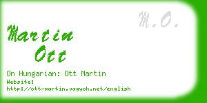 martin ott business card